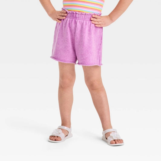 Grayson Mini Toddler Girls' French Terry Shorts - Purple 3T