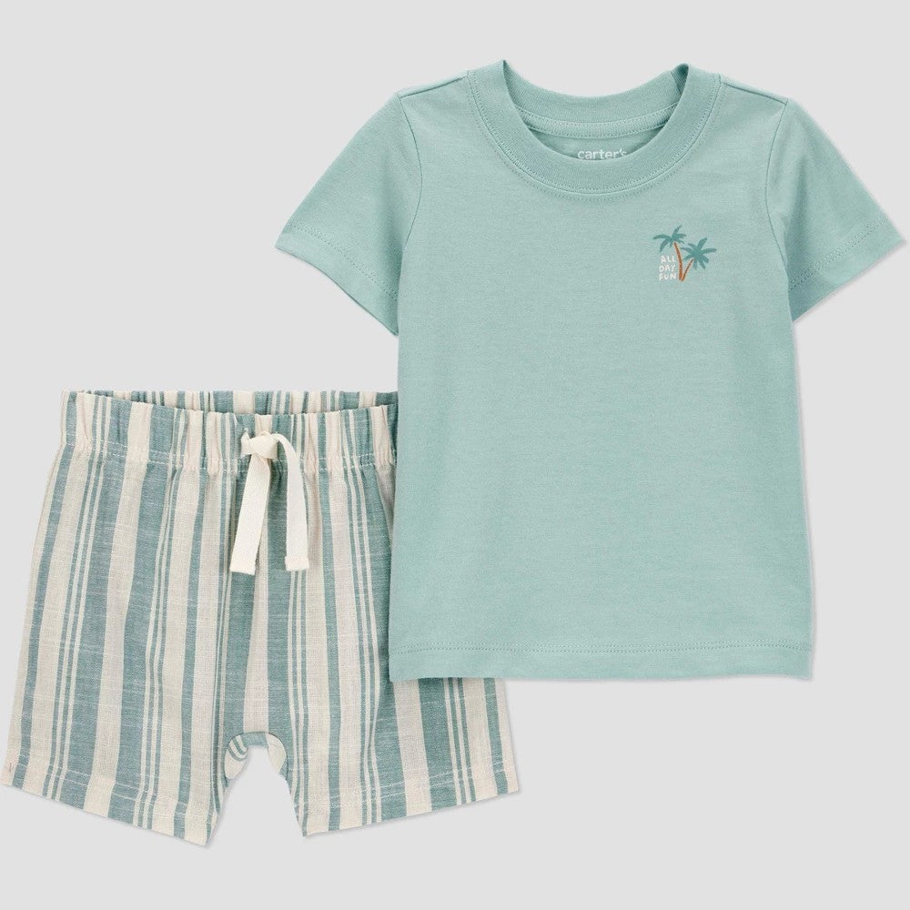 Carter's Baby Boys' 3M Striped Surf Top & Bottom Set