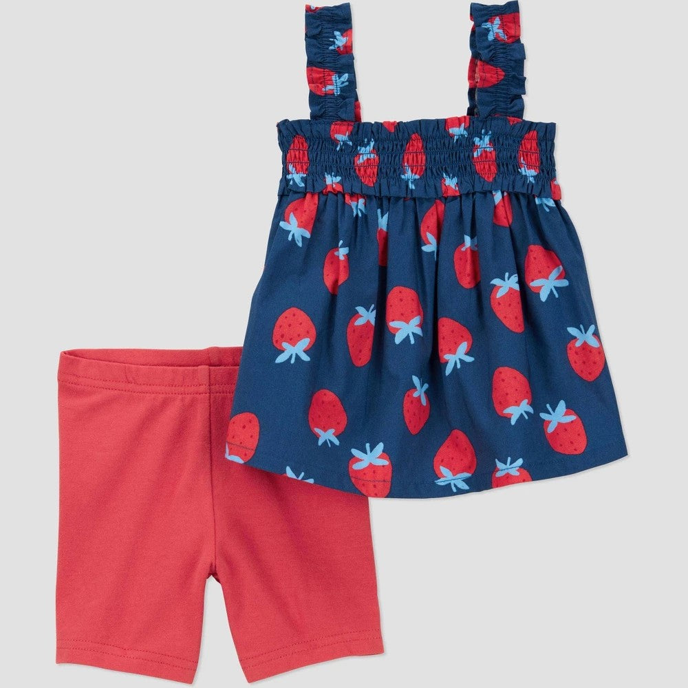 Carter's Baby Girls' Strawberries Top & Bottom Set - 6M