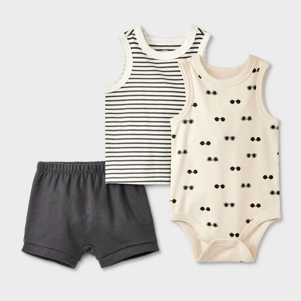 Cat & Jack Baby Boys' Printed Top & Bottom Set, Size 12M