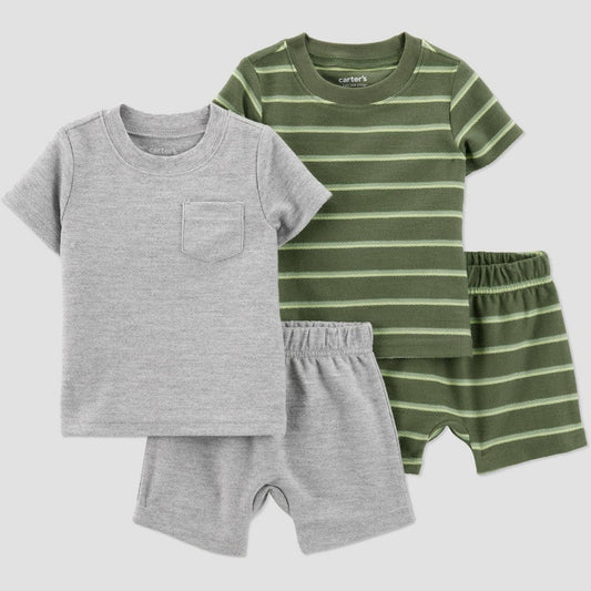 Carter's Baby Boys' Top & Bottom Set Green/Gray 18M