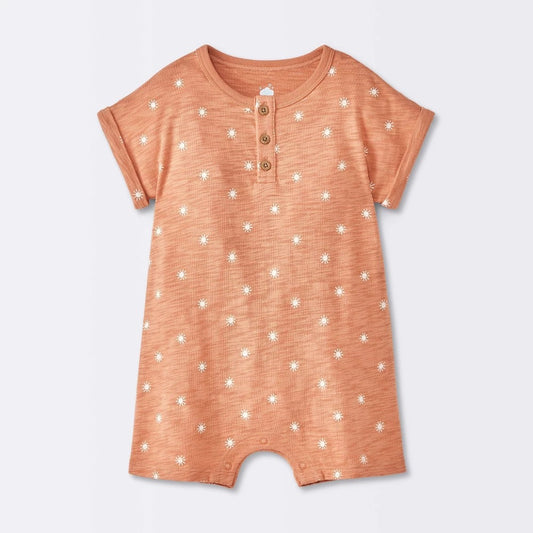 Baby Boys' Printed Romper - Cloud Island™ Tan 18M
