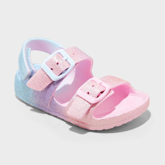 Toddler Ade Blown EVA Sandals - Cat & Jack™ Gradient 7T: Hook and Loop, Contoured Footbed, Open Toe - Girl