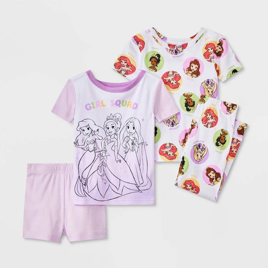 Disney Princess Toddler Girls' 4pc Pajamas Purple 18M