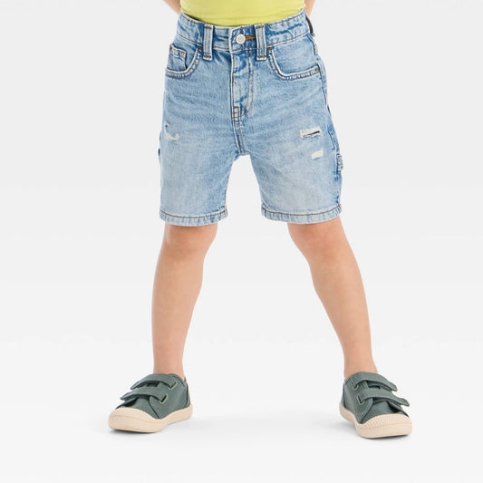 Cat & Jack Toddler Boys' Destructed Shorts 4T Light Wash