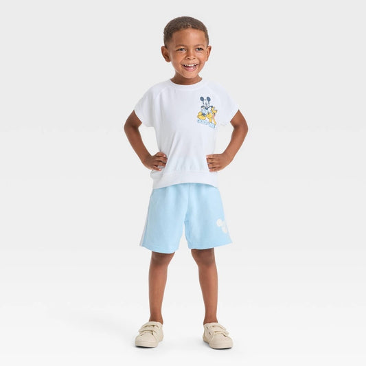 Disney Mickey Mouse & Friends Toddler Boys' 2pc Set 5T White/Blue
