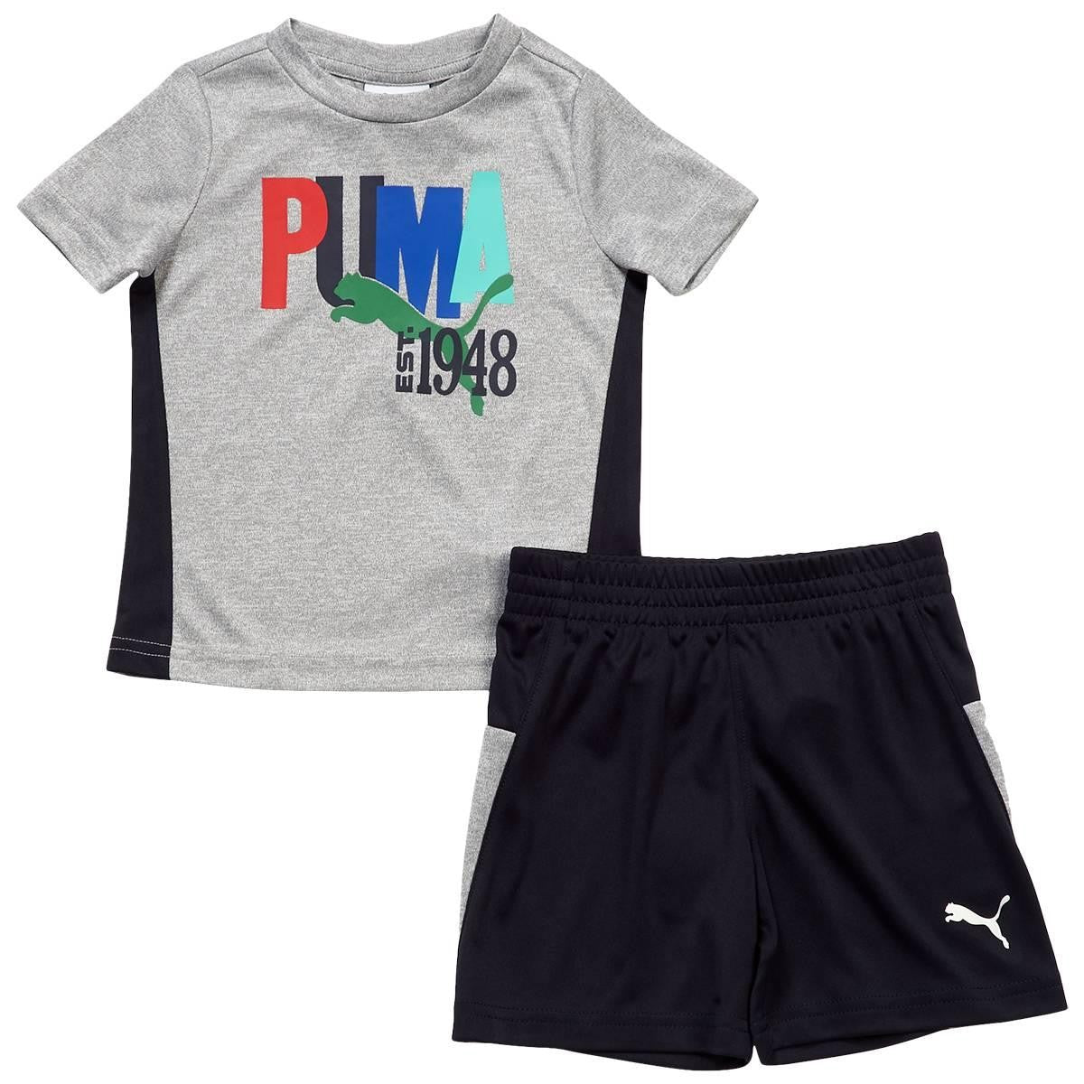Puma Baby Boy 24M Short Sleeve Tee & Shorts Set