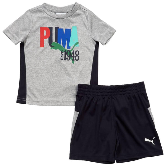 Puma Baby Boy 24M Short Sleeve Tee & Shorts Set
