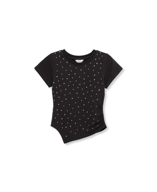 H by Habitual Studded Asymmetrical T-Shirt Black, Size M girl