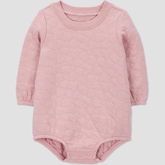 Carter's Baby Girls' Quilted Bubble Romper Pink 18M