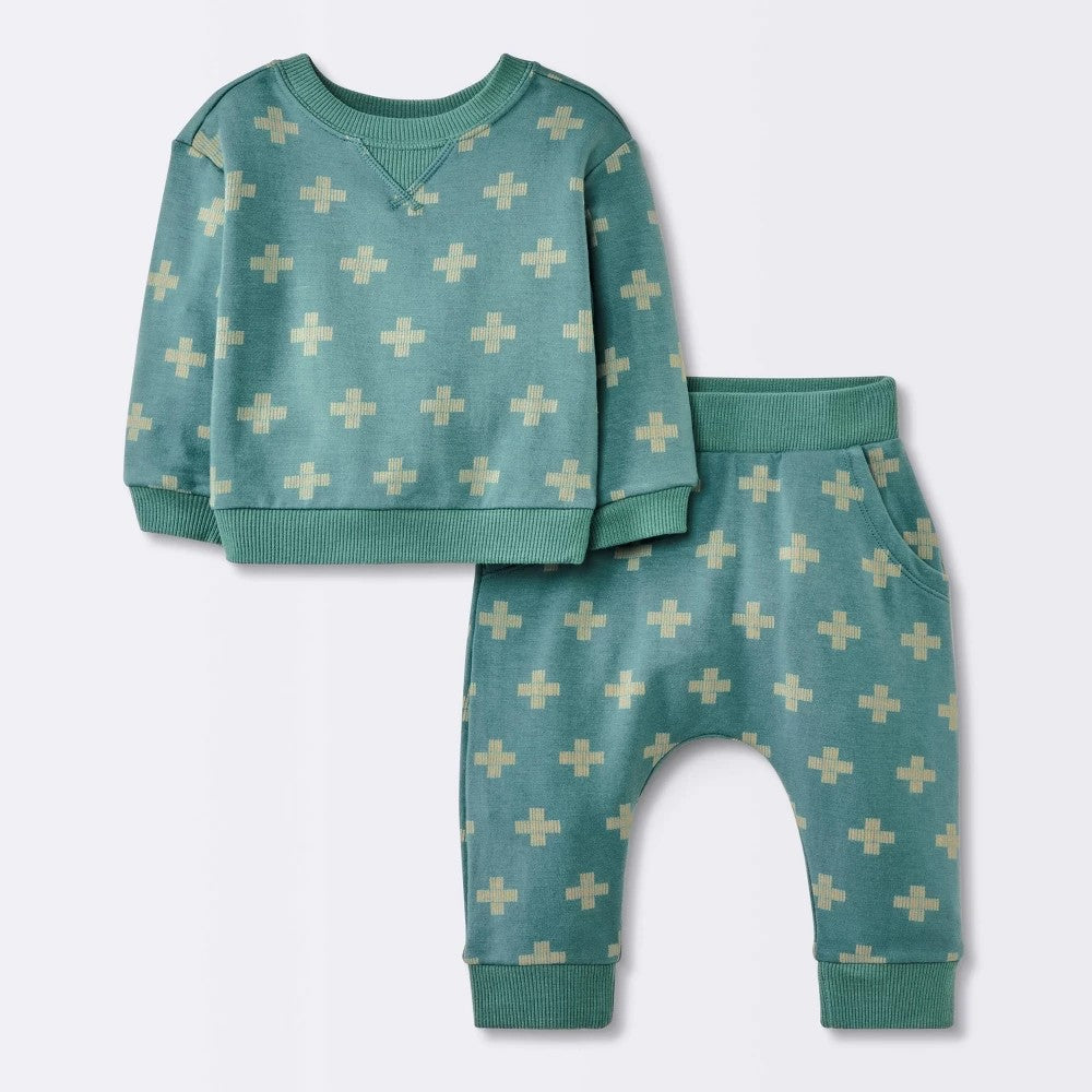 Cloud Island Baby Boys' 2pc Jogger Set Size  12M