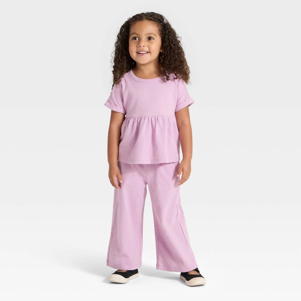 Cat & Jack Toddler Girls' Knit Set Lavender Mauve 18M