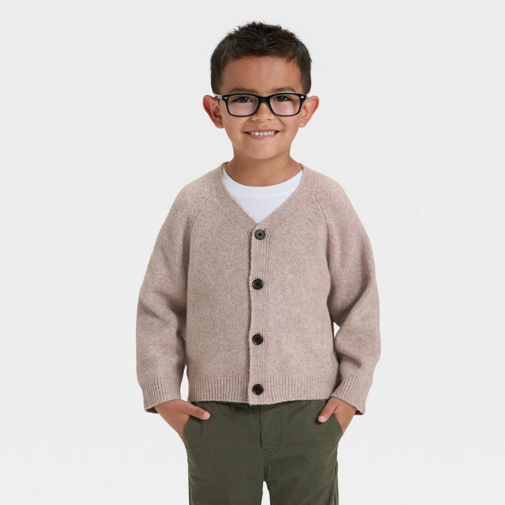 Cat & Jack Toddler Boys' Cardigan Sweater, Oatmeal 3T