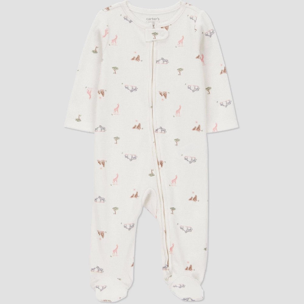 Carter's Just One You Safari Animals Sleep N' Play 3M Cream girl