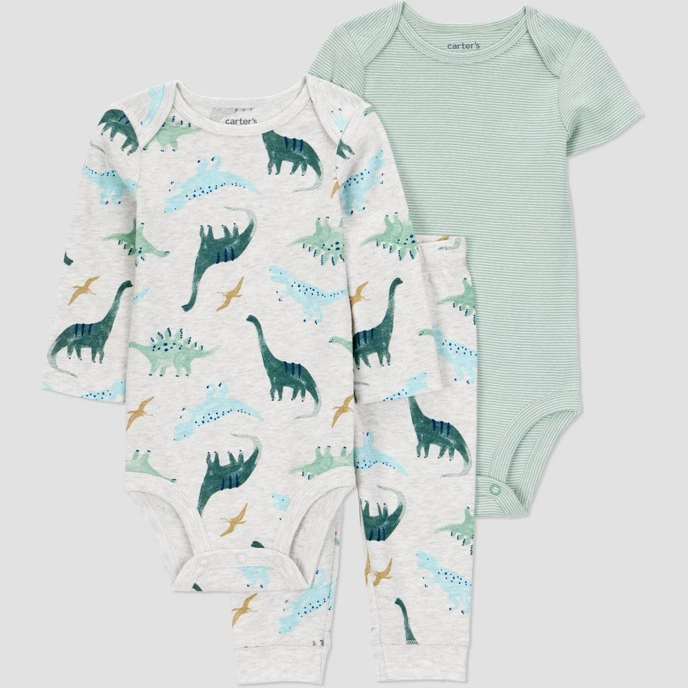 Carter's  3pc Dinosaur Bodysuit Set Newborn Boys