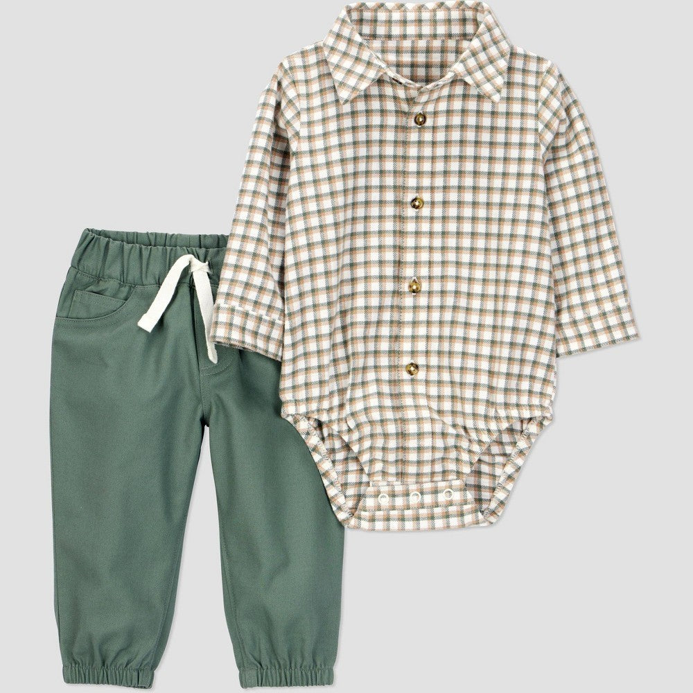 Carter's Baby Boys' 2pc Plaid Bodysuit and Pants Set 6M