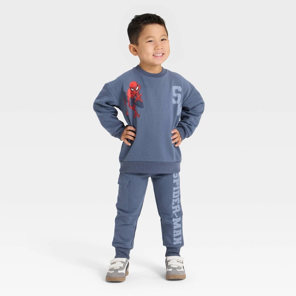 Marvel Toddler Boys' Spider-Man Fleece Pullover and Bottom Set -12M