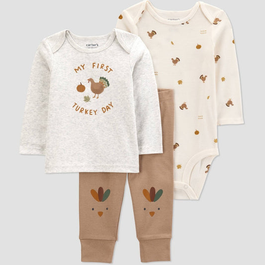 Carter's Baby Boys  3pc Thanksgiving Outfit  Size 18M