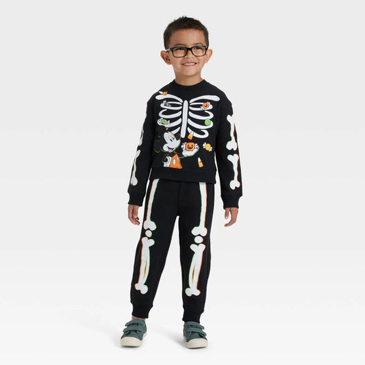 Disney Mickey Mouse & Friends Toddler 2T Halloween Fleece Set boys
