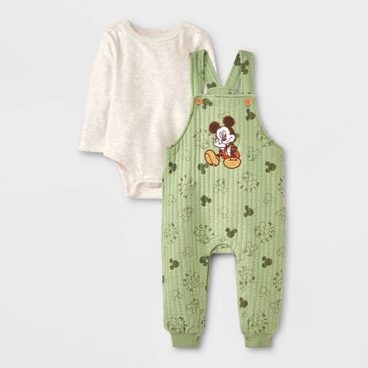 Disney Mickey Mouse & Friends Newborn Bodysuit & Overalls Set boys