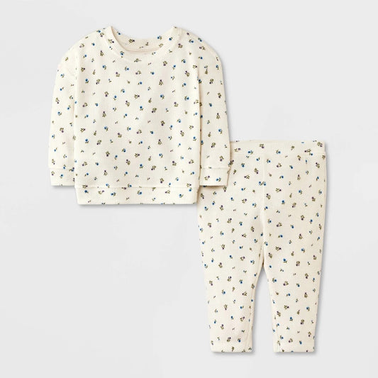 Cat & Jack Baby Girls' Floral Sweatshirt & Jogger Set 0-3M