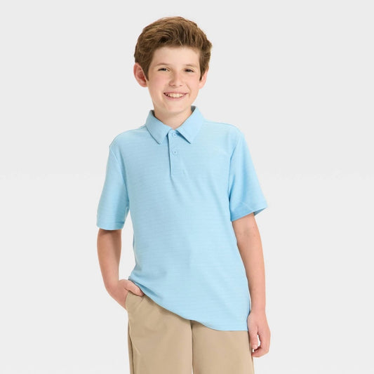 All In Motion Boys' Polo Shirt Sky Blue Size L