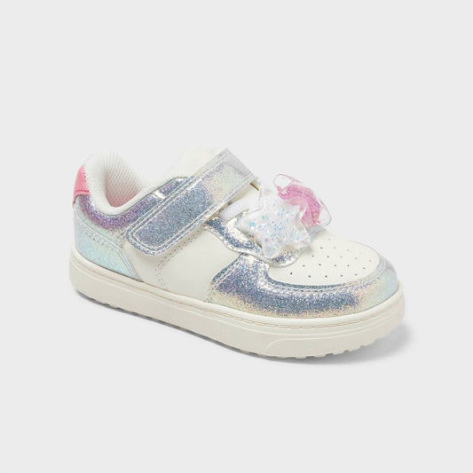 Cat & Jack  girl Jaid Court Sneakers Silver Size 5T