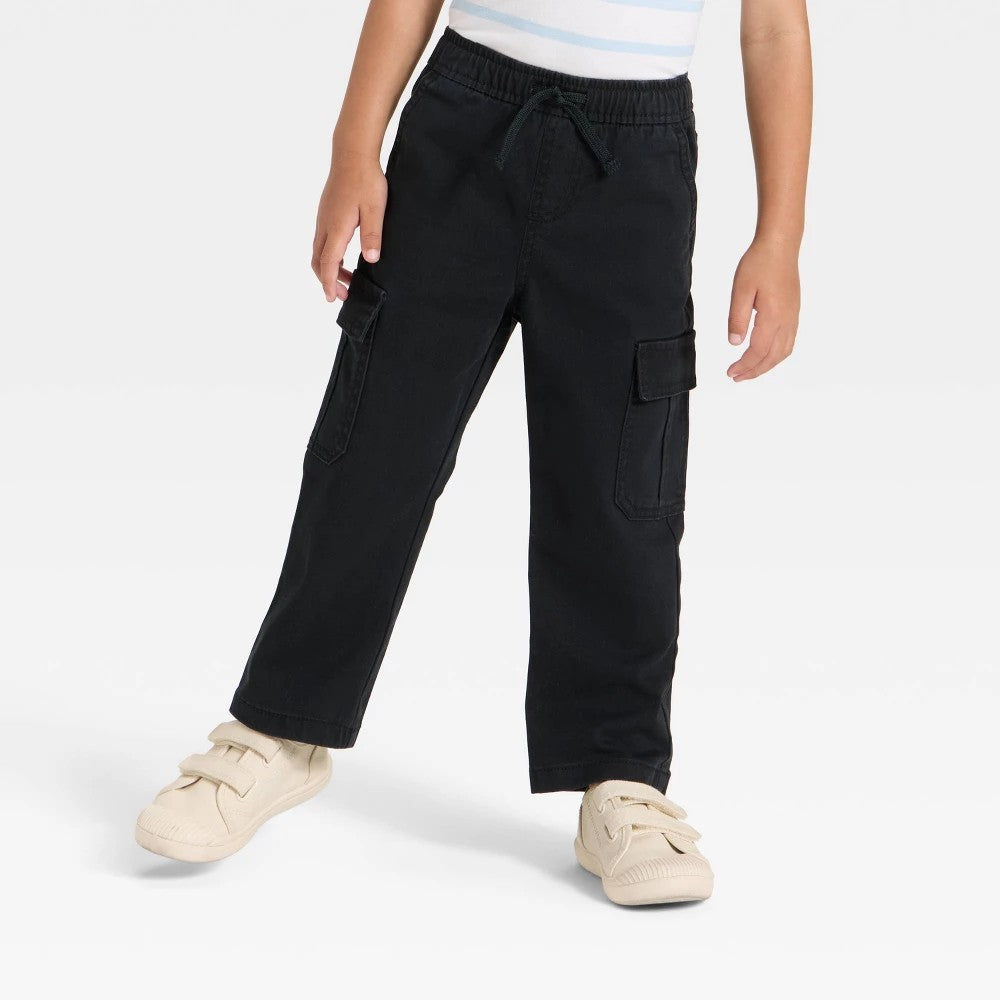 Cat & Jack Toddler Boys' Cargo Pants Black 18M