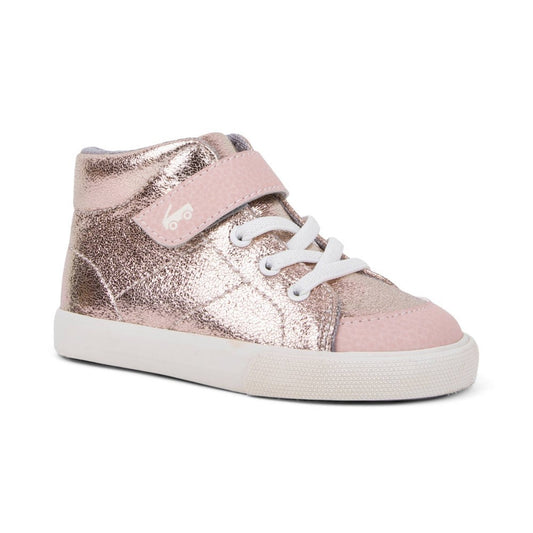 See Kai Run Basics Toddler Belmont Sneakers, Rose Gold, 5T baby girl