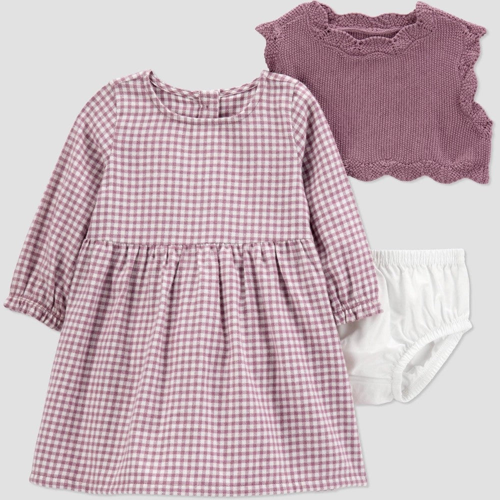 Carter's Baby Girls' 3pc Dress Set -Size 3M