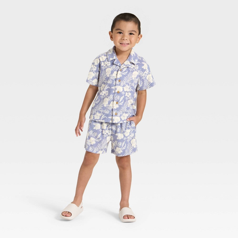Grayson Mini Toddler Boys' Shirt and Shorts Set - 18M Blue