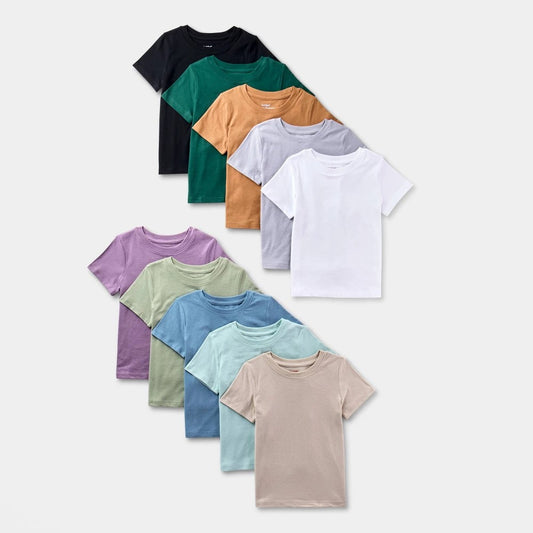 Cat & Jack Toddler Boys' 10-Pack Short Sleeve T-Shirts 3T