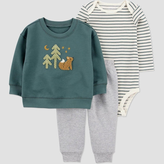 Carter's Baby Boys' 3pc Scenic Top & Bottom Set 12M