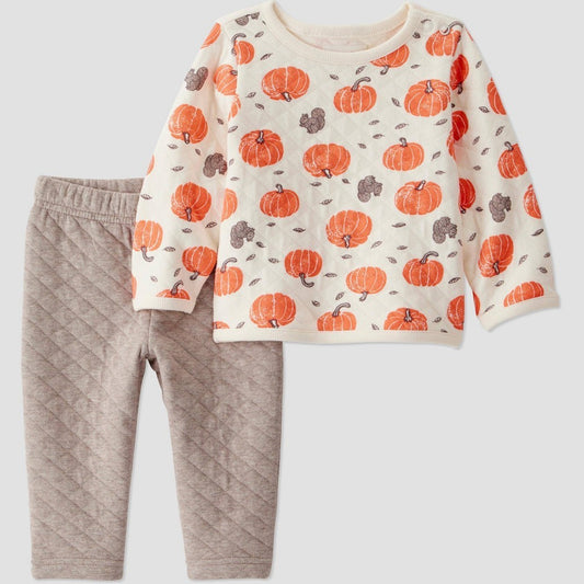Little Planet Organic 2pc Quilted Pumpkin Set Newborn boys