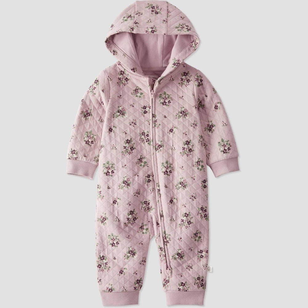 Little Planet by Carter's Organic Quilted Floral Jumpsuit, 3M girl