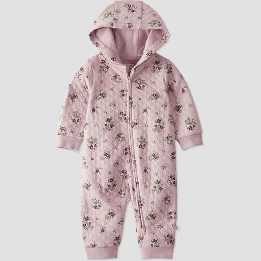 Little Planet by Carter's Organic Quilted Floral Jumpsuit, 3M girl