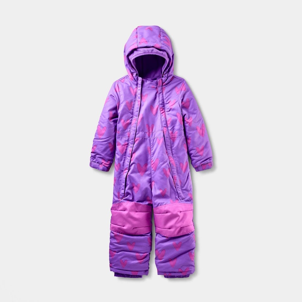 Cat & Jack Toddler Snowsuit Coverall 4T - Purple girl