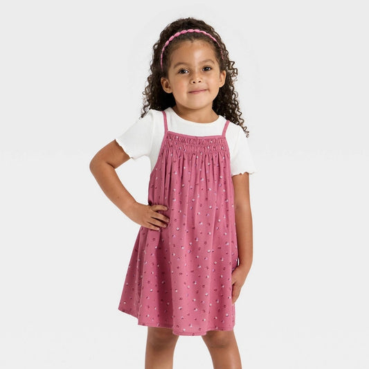 Cat & Jack Toddler Girls' Floral Dress Set, Size  12M
