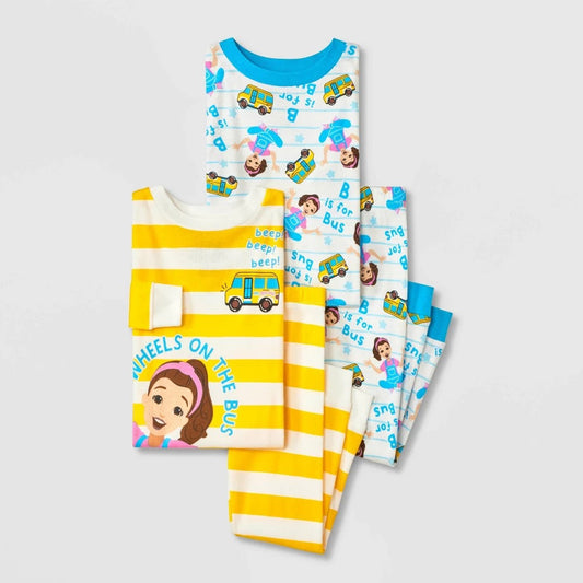 Ms. Rachel Toddler 4T Cotton Pajama Set - Bus Print boys