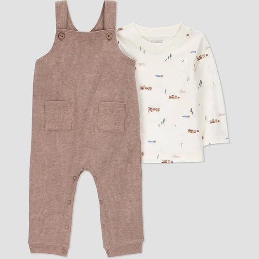 Carter's Just One You Baby Boys' 2pc Overalls Set 3M