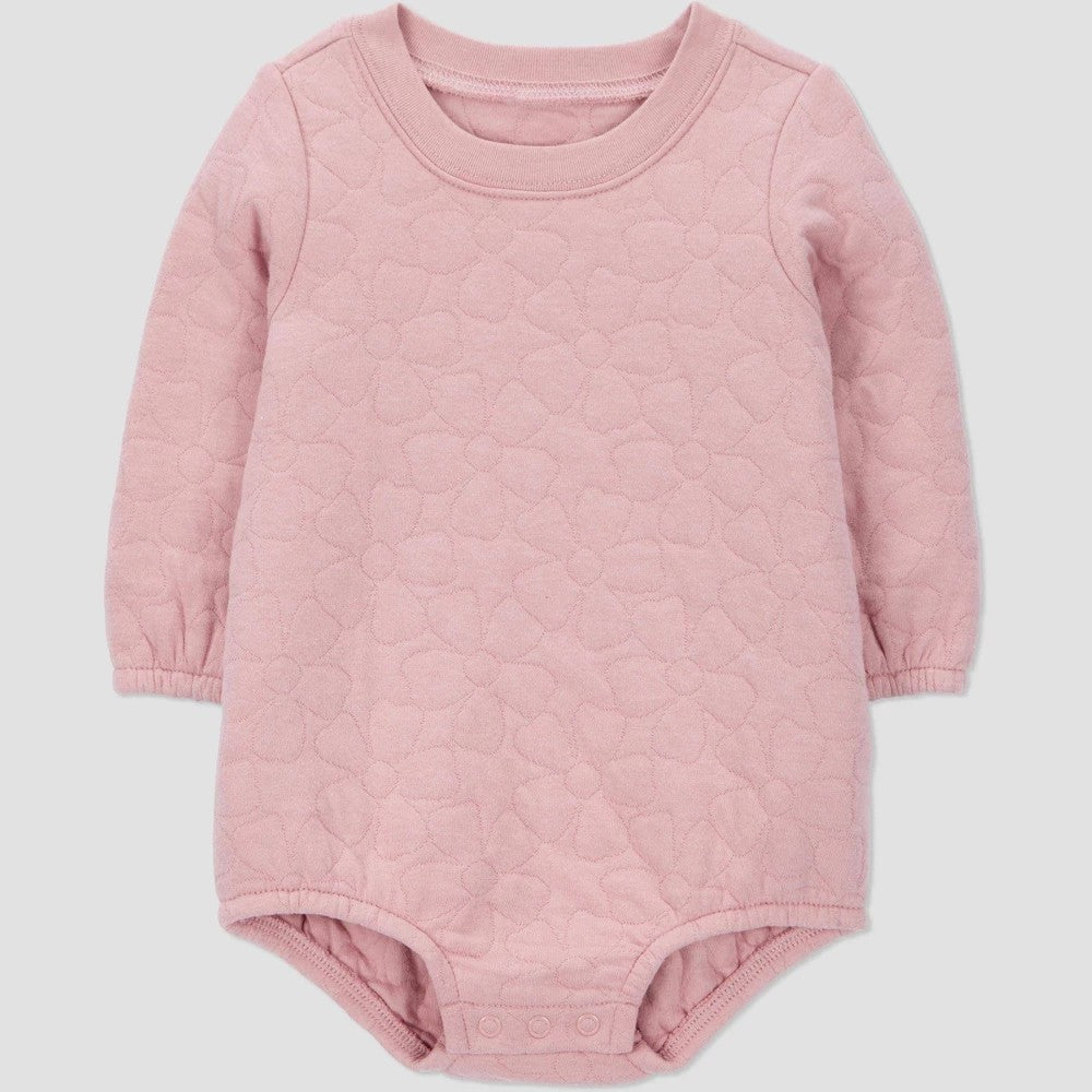 Carter's Quilted Bubble Romper, Pink Newborn girl