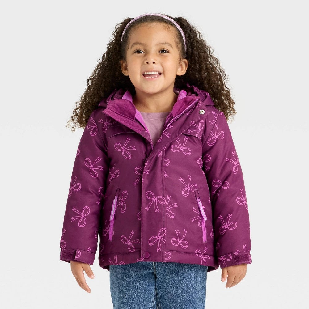 Cat & Jack Toddler Girls'  Size 3T Berry Purple Snowplay Jacket