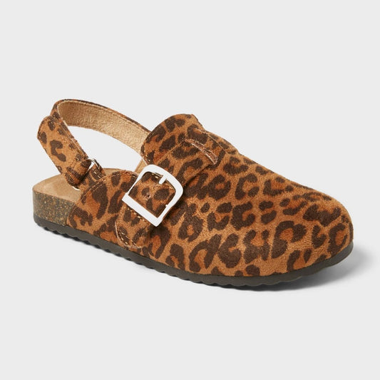 Cat & Jack Toddler Berlin Clogs 11T - Leopard Spot Pattern girl