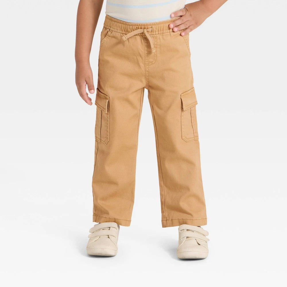 Cat & Jack Boys' Cargo Pants Brown 3T