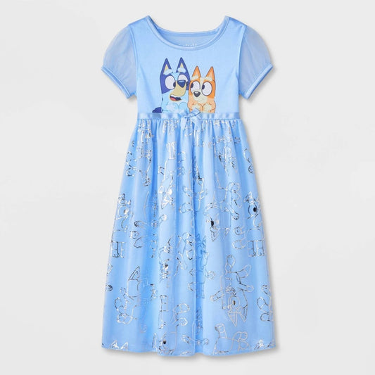 Bluey Toddler Girls' Fantasy NightGown Blue, Size 2T