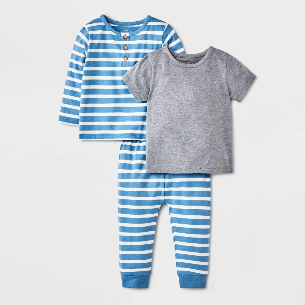 Cat & Jack Baby Boys' 3pc Striped Top & Bottom Set 18M
