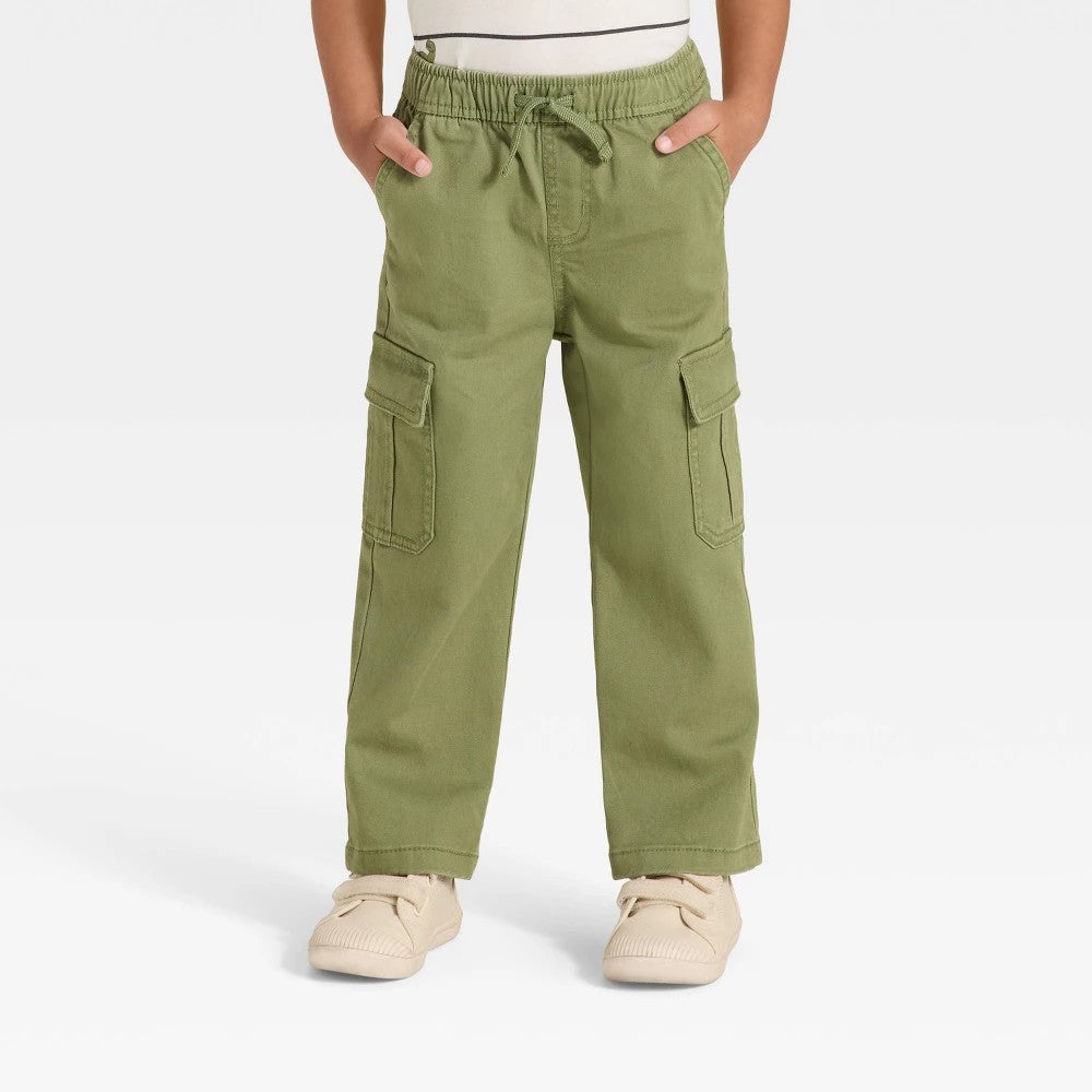 Cat & Jack Toddler Boys' Cargo Pants Green 2T