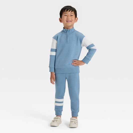 Cat & Jack Toddler Boys' Fleece Set, Steel Blue 2T