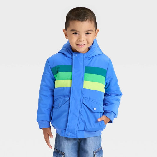 Cat & Jack Toddler Boys' Heavyweight Puffer Jacket 18M Blue