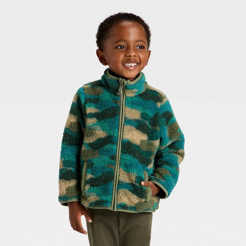 Cat & Jack Toddler Boys' Green Fleece Jacket  Size  4T